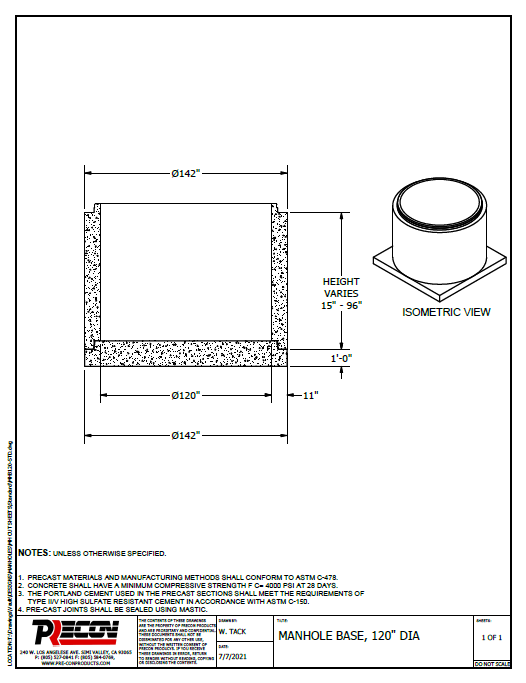 manhole bases - Precon Products