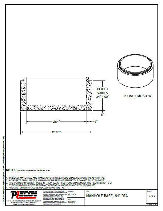 manhole bases - Precon Products